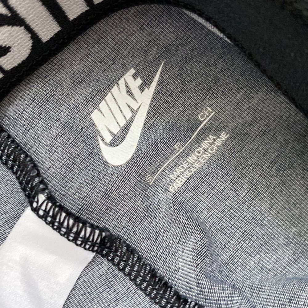 Y2K Vintage NIKE Swoosh Logo Leggings Dark Gray Womens Small Midrise 7/8 Run Gym - Picture 8 of 10